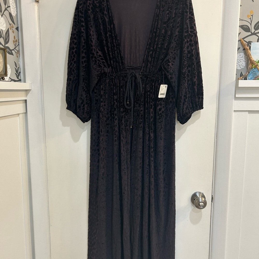 Free People In My Heart Burnout Velvet Robe Kimono Duster. NWT
